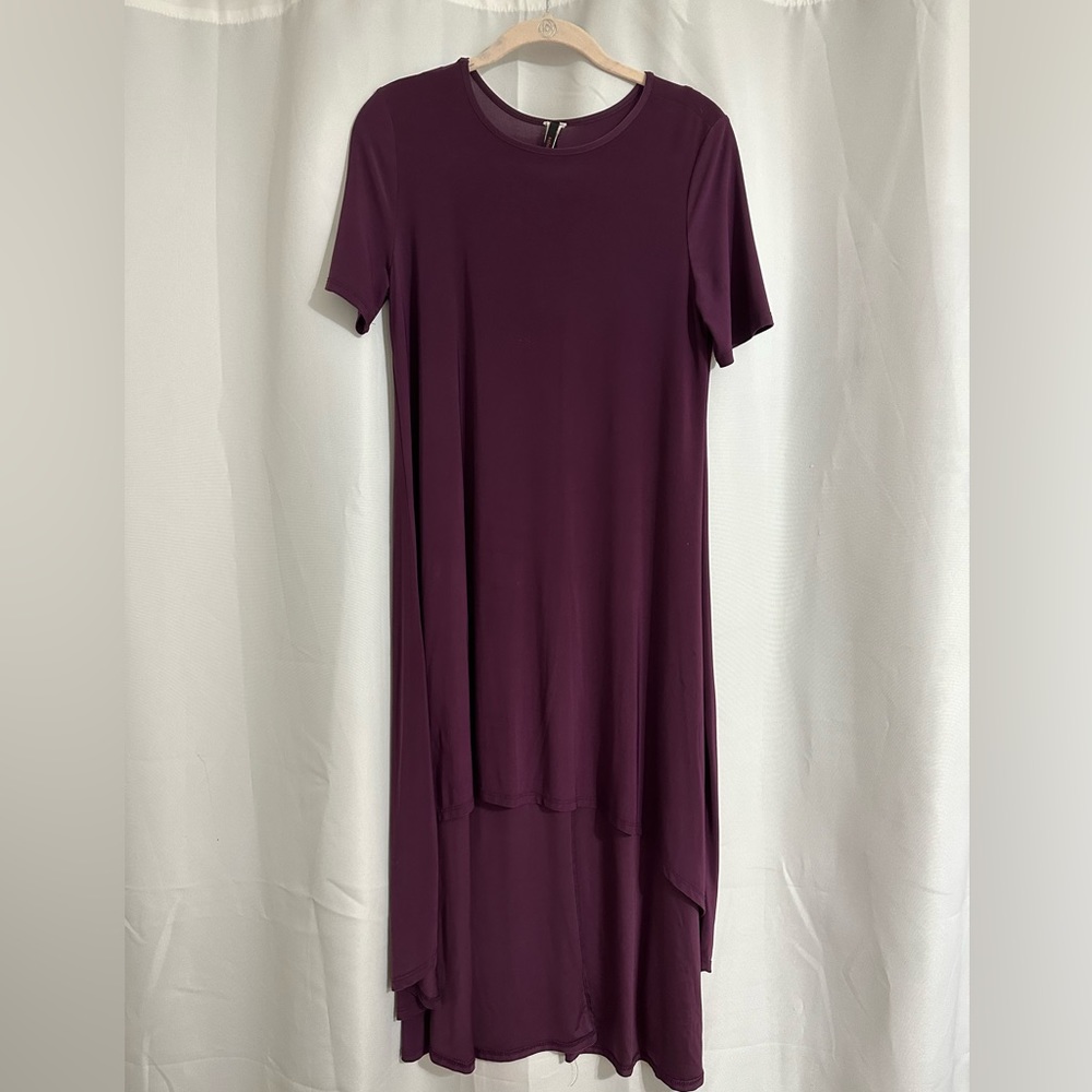 Large Burgundy high low dress